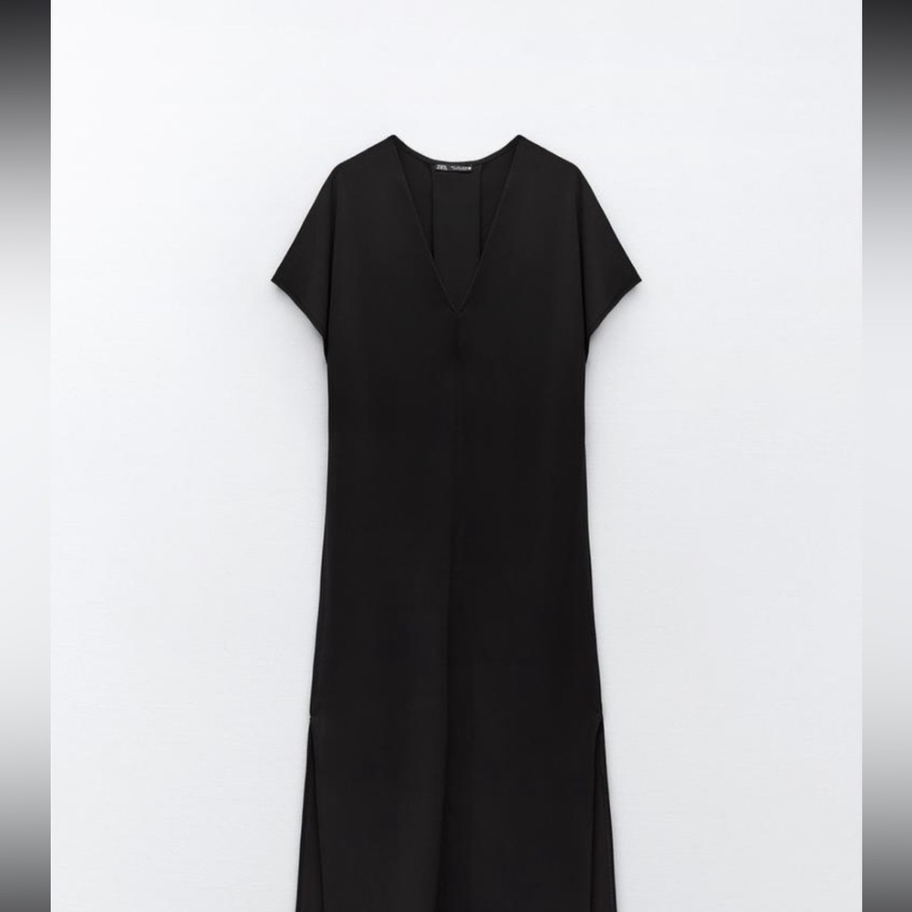 Zara Black Midi Tunic Dress